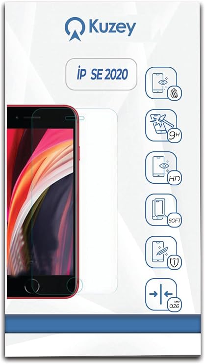 KZY İletişim Apple iPhone SE 2020 ile uyumlu Temperli Ekran Koruyucu Kırılmaz Cam