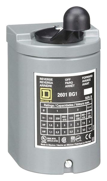 Switch, Drum Reversing, Plastic Handle, Width: 3.3 in