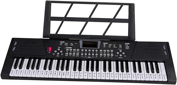 Electronic Keyboard 61 Keys Piano Digital Music Electronic Keyboard With Microphone Professional Keyboard Piano(Bk,A)