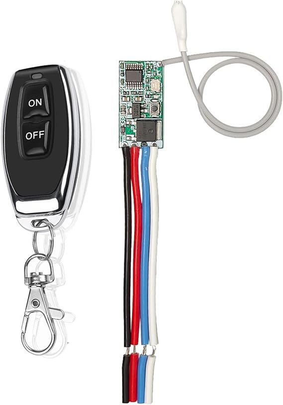 Wireless Light Switch Kit Remote Control Switch 433mhz RF Transmitter and Receiver Momentary Toggle Latching