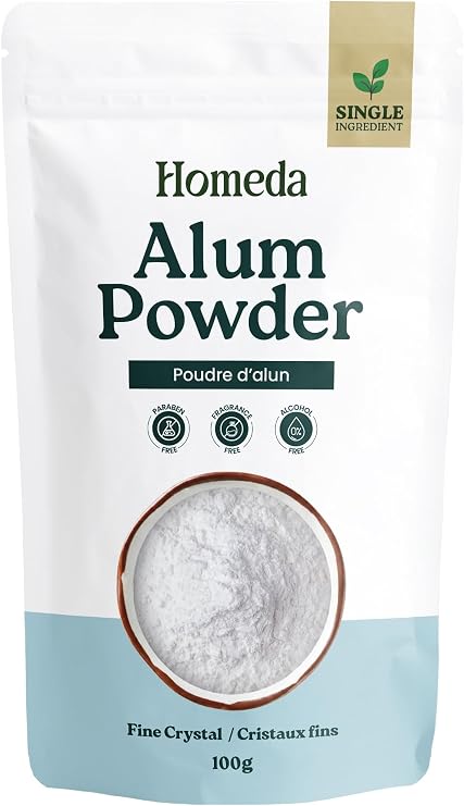 Homeda Alum Powder Tawas for Skin 3.5oz - Alumbre en Polvo Lavado Intimo