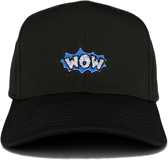 Armycrew XXL Oversized Wow Cartoon Patch Structured Baseball Cap