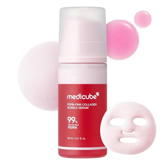medicube PDRN Pink Collagen Bubble Serum - Bubble-to-Glow Firming Care