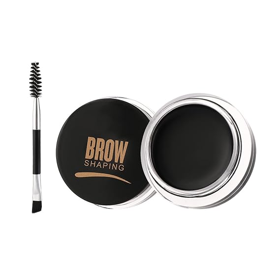 IONSGAKO Eyebrow Pomade Gel with Brush for Women Girls - Black