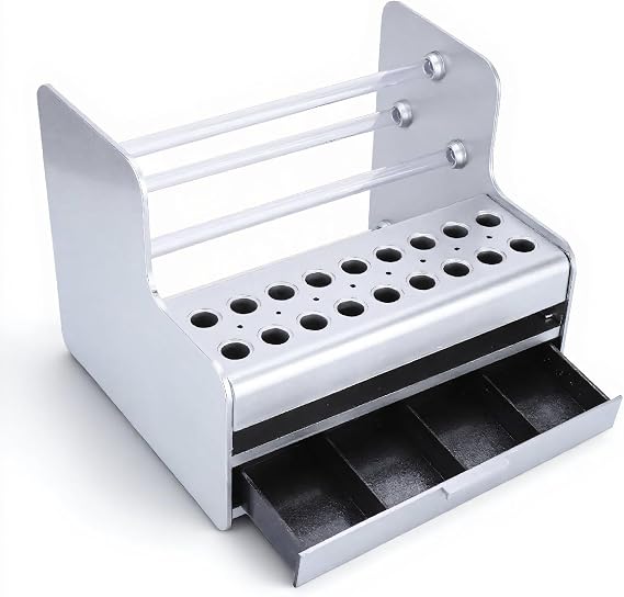 ASHATA Phone Repair Tool Holder Storage Box DIY Tools Box with Small Holes (for Screwdriver, Welding Oil, Knife) & Drawer (for Small Objects) for Mobile Phone Tablet and Others Repairing