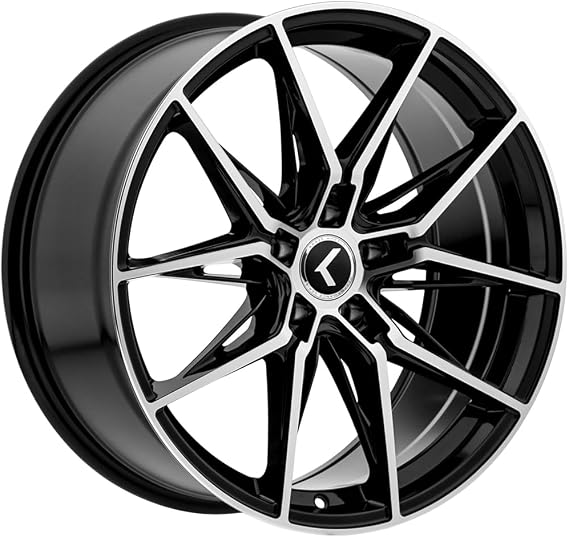Kraze Evolve KR196 Gloss Black/MACHINED FACE 18X8.5 5-120 30MM 72.56MM