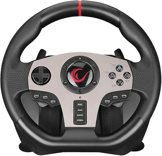 Rampage V902 Gaming Steering Kit PC 3 Pedal Gaming Wheel (PC Compatible Only)