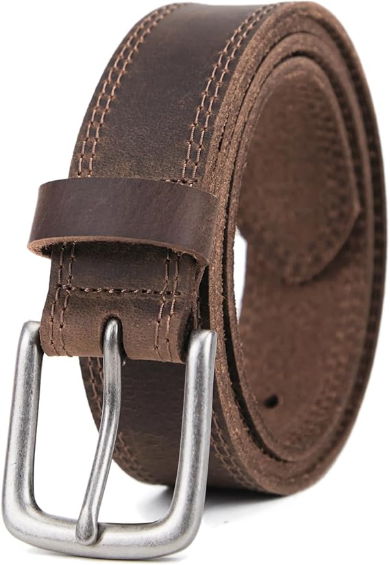 Vatan Men's Full Grain Leather Casual Every Day Jean Belt Handmade (35mm)