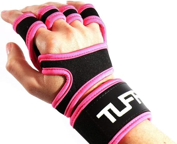 TUFF Glove Skinz Premium Weightlifting Grip Gloves with Wrist Support | Gym Gloves for Powerlifting, Crossfit & Strength Training | Non-Slip & Padded Protection