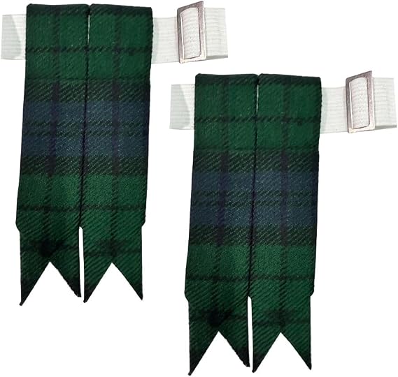 Men's Men's Tartans Kilt Flashes with Heavy Buckle Elastic Adjusters Fit