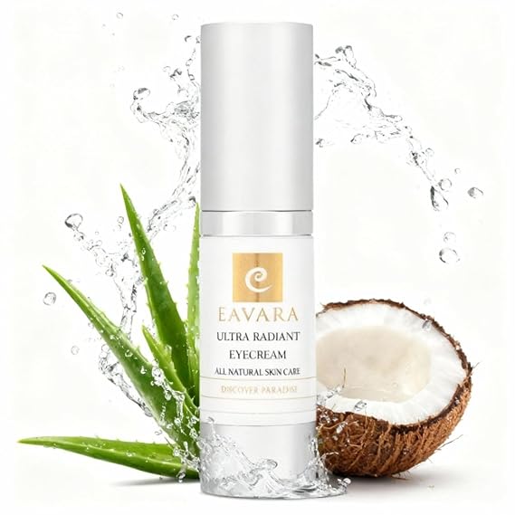Organic Eye Cream for Dark Circles, Fine Lines, Puffiness, 1oz
