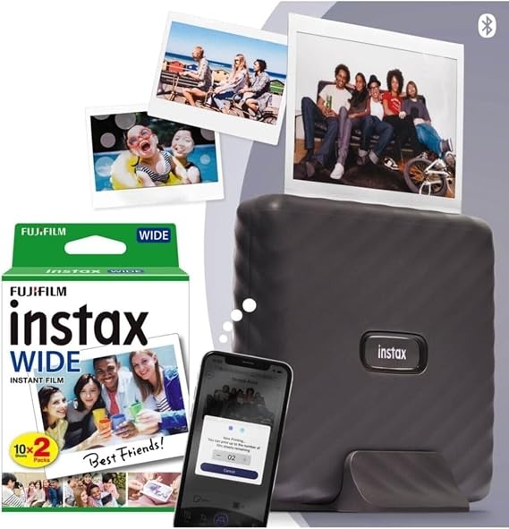 Fujifilm Instax Wide Link Gri Akıllı Telefon Yazıcısı Ve 20'Li Film