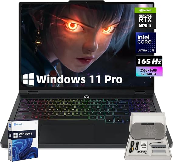 Lenovo Legion Pro 5i Gen 10 Gaming Laptop, Core Ultra 9 275HX Processor, 16" WQXGA (2560 x 1600) 165Hz, RTX 5070 Ti GPU 12GB GDDR7, 24zone RGB Backlit, Wi-Fi 7, Win 11pro (64GB DDR5 RAM | 2TB SSD)