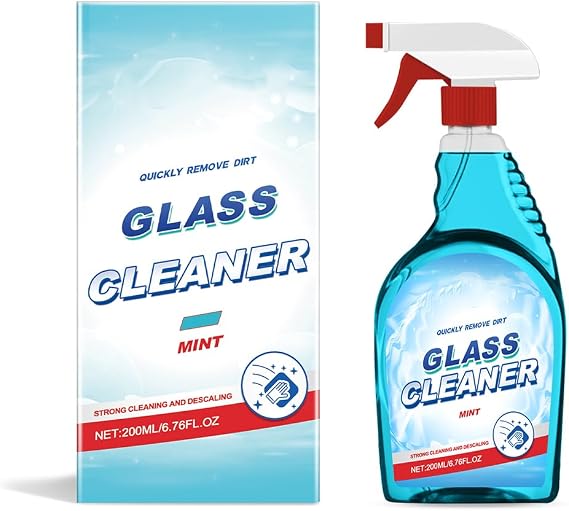 Peppermint Glass Decontamination Cleaner Removes Oil And Dust To Clean Stained Glass Crystal Clear 6.76 fl oz