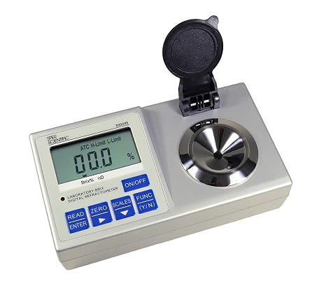 Sper Scientific 300033 Lab Digital Refractometer - Brix 45 to 88% - Measures Refractive Index, Temperature, and Sugar Concentration