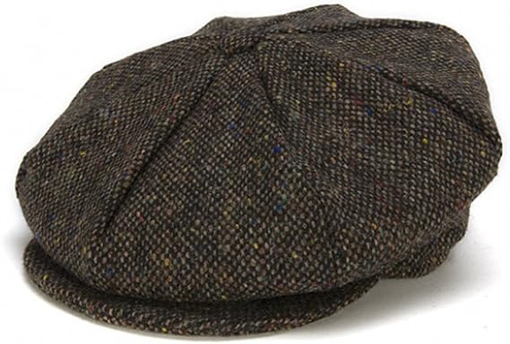 Hanna Hats Men's Donegal Tweed 8 Piece Cap Newsboy Cap