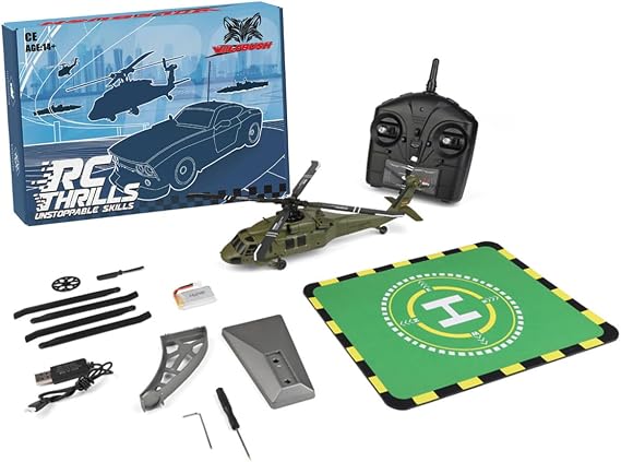 WL K170 UH-60L 170 Size 2.4G 4CH Flybarless RC Helicopter with Adjustable Left and Right Hand Throttle (RTF Version)
