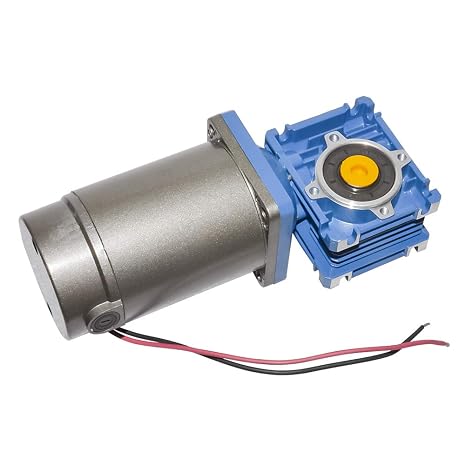 24V 60Rpm Turbine Worm Geared Reducer RV030 Large Power 120W DC Motor Reversible Low Speed Electric Gearbox Motor