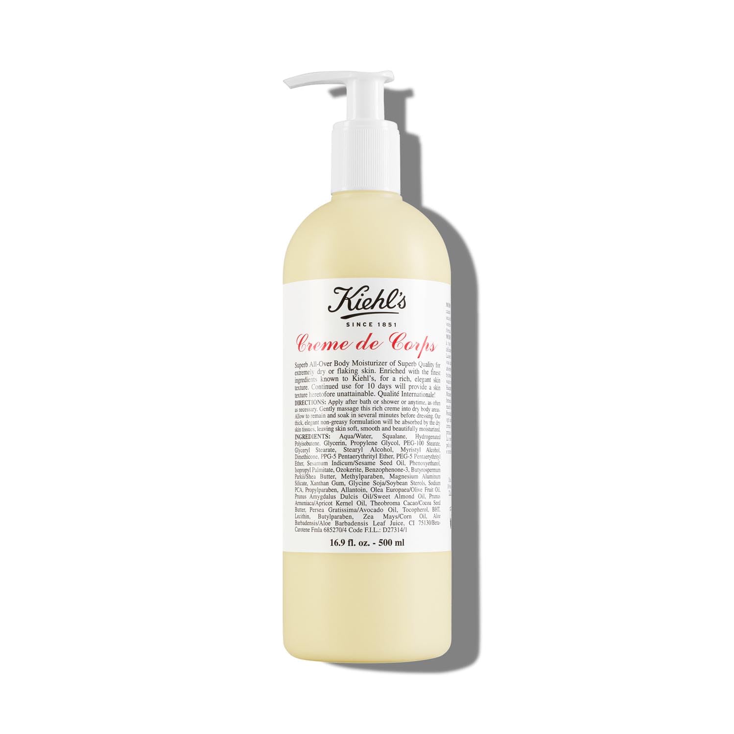 KIEHLS Creme de Corps rich non-greasy body cream for dry skin moisturizing body care with natural ingredients