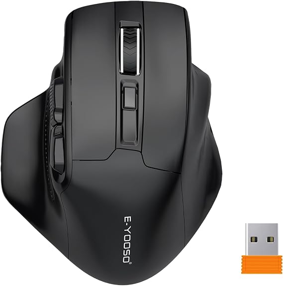 E-YOOSO Bluetooth & Wireless Mouse for Medium to Large Hand,800-4800 DPI