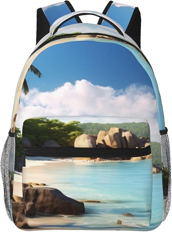 Casual Backpack for Women Men Beach Lightweight Daypack Laptop Bag for Travel Hiking