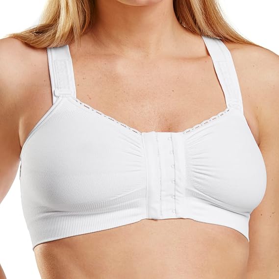 CAREFIX Alice Post Op Bra Compression Front Closure Adjustable Straps - Breast Reduction Augmentation Mastectomy Recovery