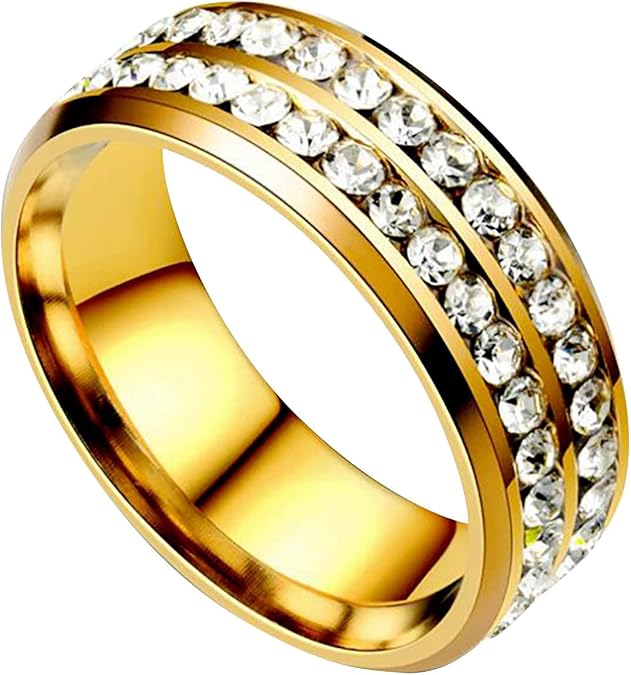 Titanium Double Ring for Women Men Fashion Stainless Couple Ring Trendy Anniversary Jewelry Accessories Creative Gifts
