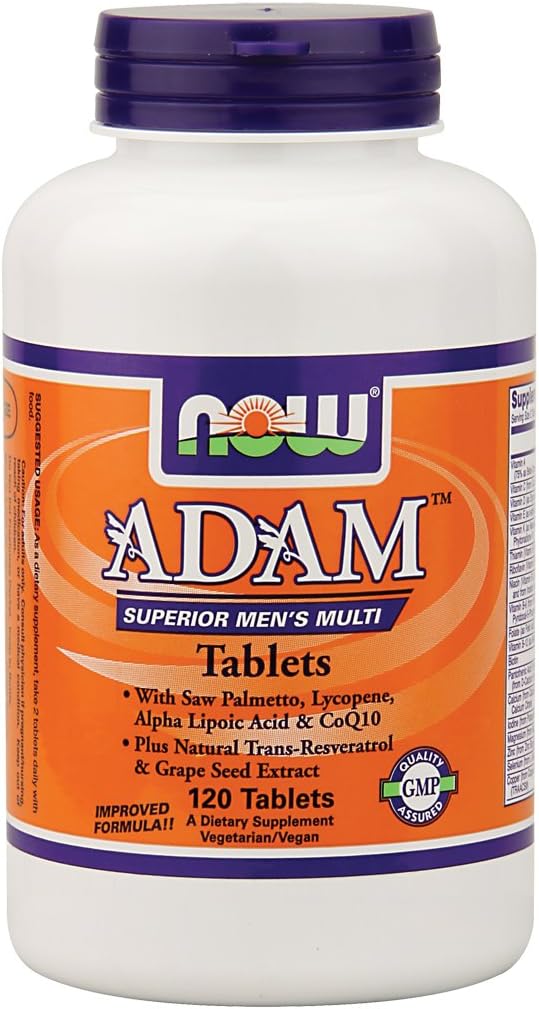 Now Foods ADAM Superior Men's Multiple Vitamin - 120 Tabs 2 Pack
