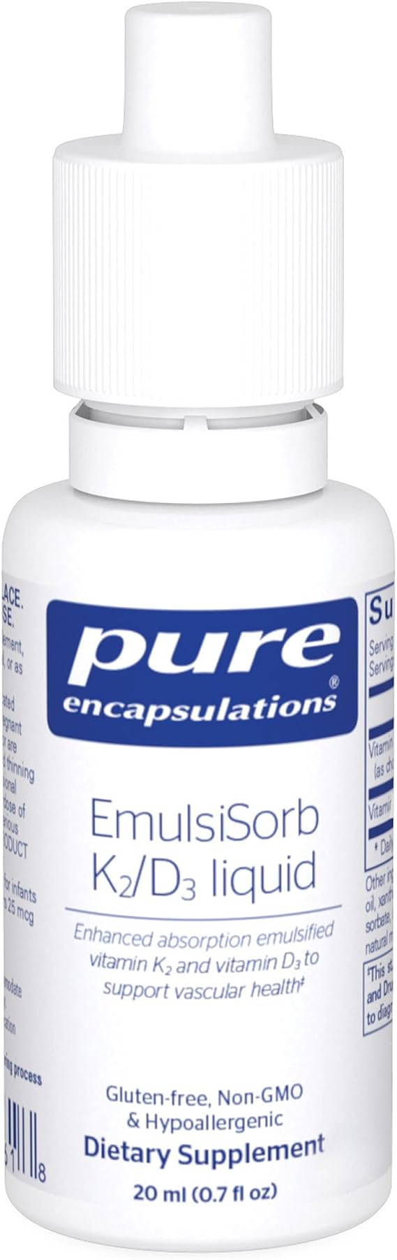 Pure Encapsulations EmulsiSorb K2/D3 Liquid, 0.7 Fl Oz