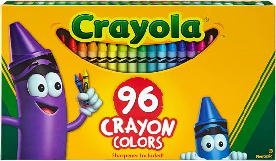 Crayola 52-0096 Crayon Box With New Specialty Crayon Samples 96 Count