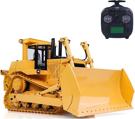 JDM 1/14 Metal Hydraulic RC Bulldozer JDM-98 DXR2 I6S Radio Sound Pump Esc Motor RC Heavy Equipment