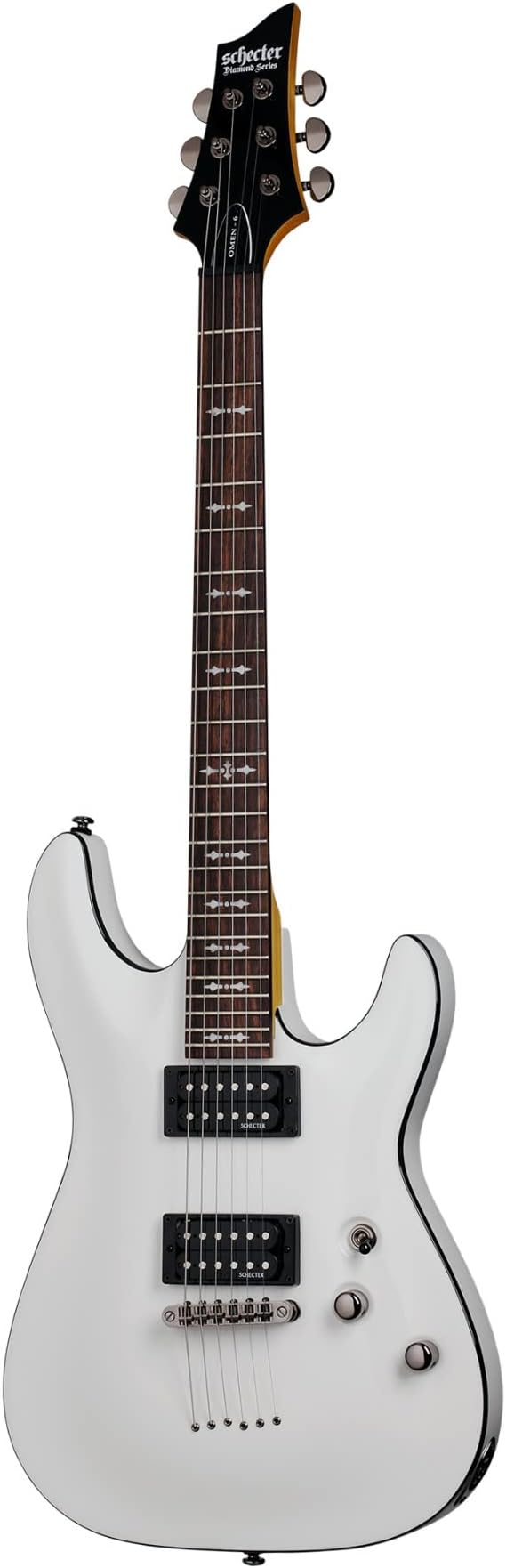 Schecter OMEN-6 6 String Electric Guitar, Vintage White Electric Guitar Parallel Import