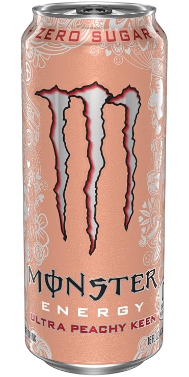 Monster Energy Ultra Peachy Keen, Sugar Free Energy Drink, 16oz
