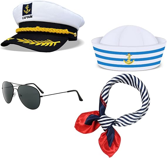 Captain Costume Set, Navy Clothing Accessories, Dressing up Party