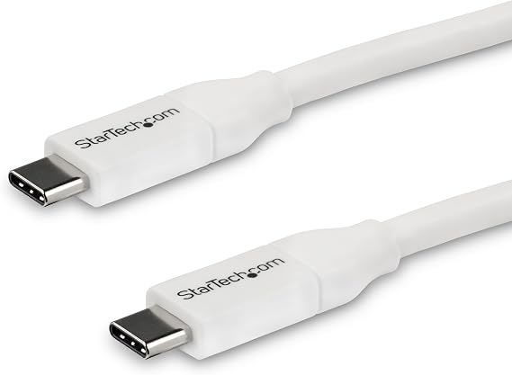 StarTech 13ft/4m USB-C to USB-C Charging Cable, 100W PD, White (USB2C5C4MW)