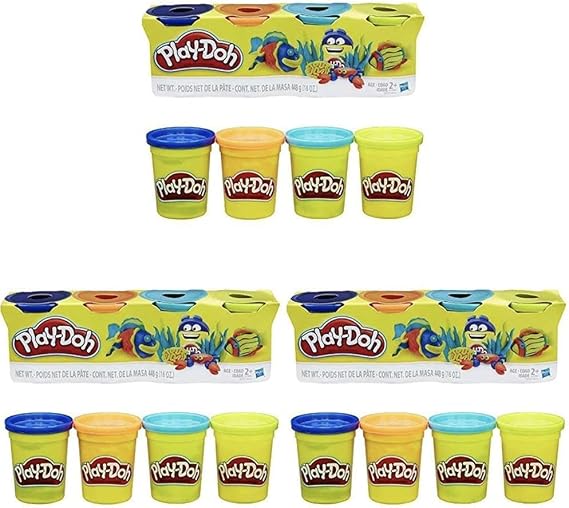 Play-Doh 4'Lü Çocuk Oyun Hamuru 3lü paket