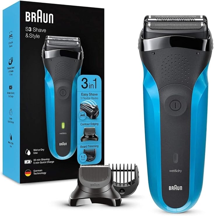 Braun 3 Series 310 Bt Beard Shaper, Wireless And Wet & Dry Use Shaver