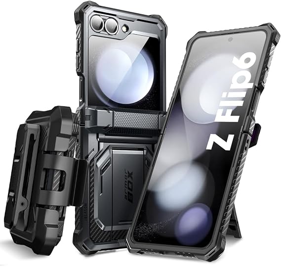 i-Blason for Samsung Galaxy Z Flip 6 Case, ZFlip 5/Flip7 FE Case, Black