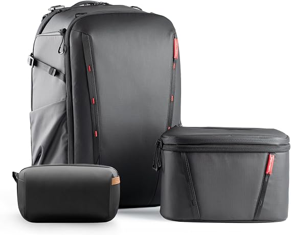 PGYTECH OneMo 2 25L Camera Backpack black + Tech Accessories Pouch black for Canon/Nikon/Sony/dji Drone/Laptop/Tripod