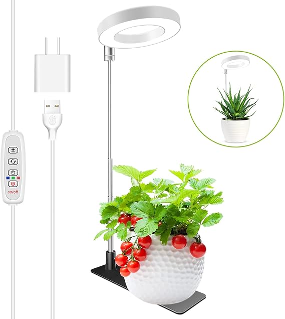 Kullsinss 3.5in Small Grow Lights for Indoor Plants, 48 LEDs Full Spectrum