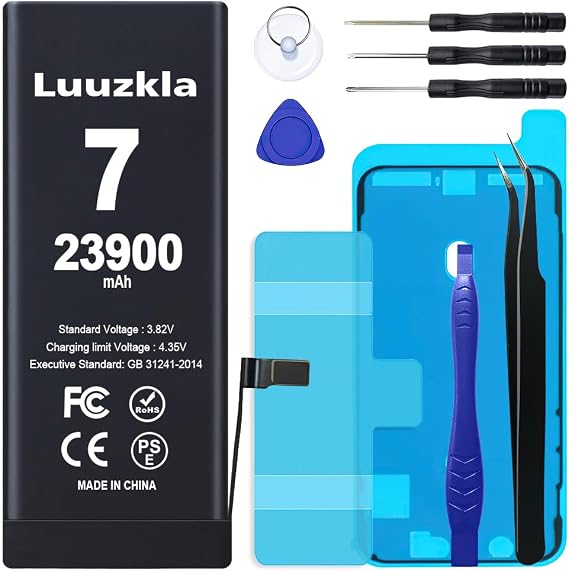 23900mAh (New Upgrade) Battery Compatible with iPhone 7/7G, Super Capacity Battery Replacement Compatible with iPhone 7/7G, with Full Tool Kits-0 Cycle High Capacity-24 Months Service