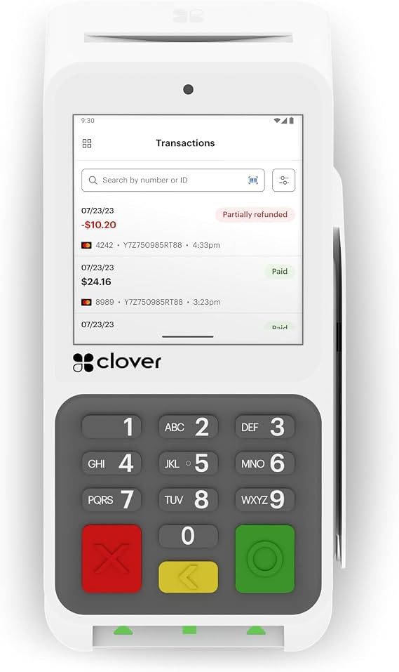 Clover Compact Smart Terminal & POS System [New Clover Account Required Not for Existing Accounts] Setup Required Before Shipping All-in-One Credit Card Reader with Integrated Printer & NFC