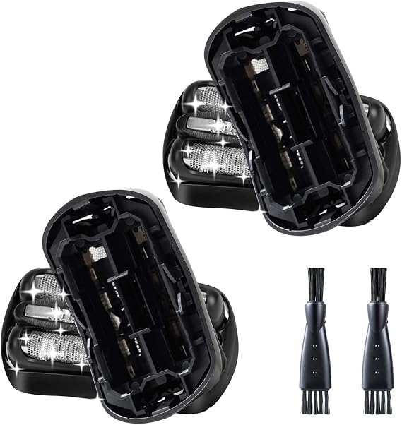(2-Pack) Electric Shaver Head for Series 3, 32B Compatible with Series 3 Foil & Cutter Shaver Heads,Compatible with s3 Replacement Head 3040s 3000s 3050cc 3010s 3070cc 3080s Etc (Black,32B)