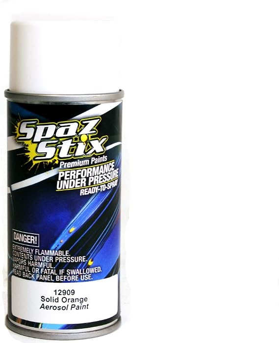 Spaz Stix Solid Aerosol Paint, Orange, 3.5-Ounce