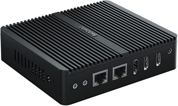 BASOARO Fanless Industrial Mini PC N95, 8GB RAM 256GB SSD 1TB HDD, Win 11 Pro Mini Computer, Dual LAN Gigabit RJ45, 2RS232 COM, 2HD + DP Triple Display, Dual Band WiFi, BT4.2 for Business Industrial