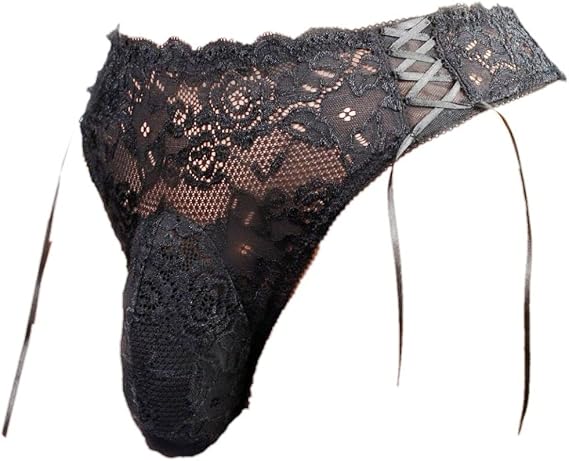aishani Men's Pouch Panties Lace Thong Underpants