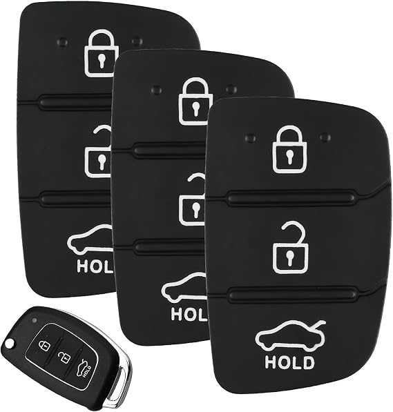 3Pcs 3 Button Key Fob Cover for Hyundai i40 i30 i20 i10 ix20 ix30 ix35