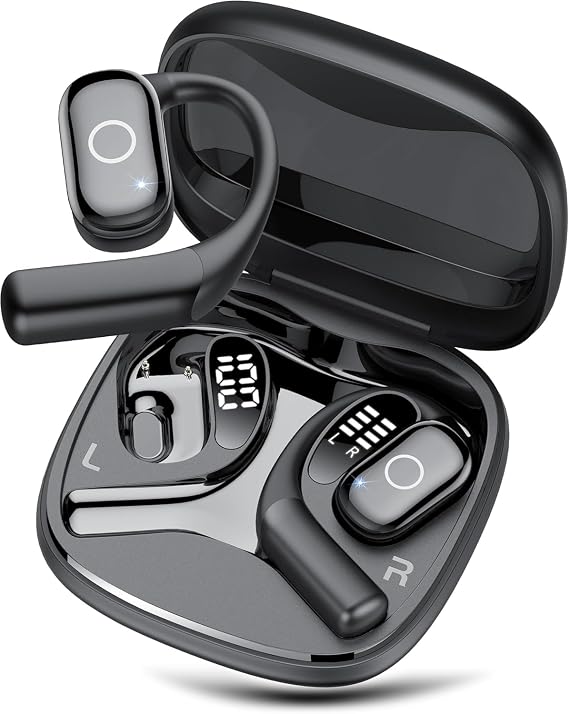 AI Translation Earbuds, Bluetooth 5.4 Earbuds, 2.0 Channel, Deep Bass, 50H Playtime, IPX7 Waterproof, Classic Black