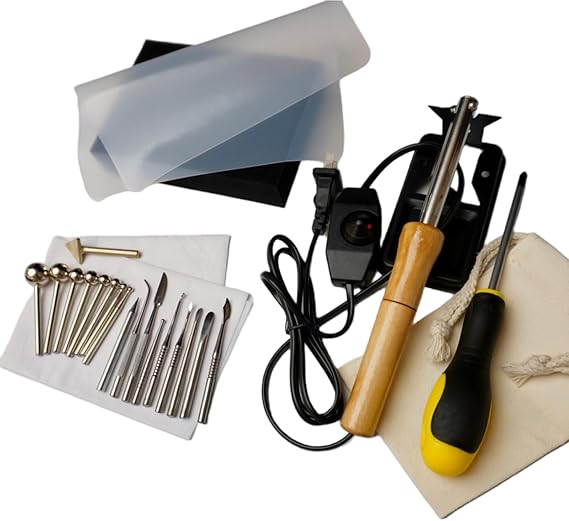 Electric Fabric Flower Maker, Artificial Flower Ironing Machine, 18 Heads Fake Flower Making Tools, Adjustable Temperature, DIY Cloth Fabric Flower Making Petal Modeling Tools Set