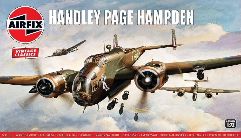 Airfix 172 Vintage Classic Series British Handley Page Hampden Plastic Model X-4011V
